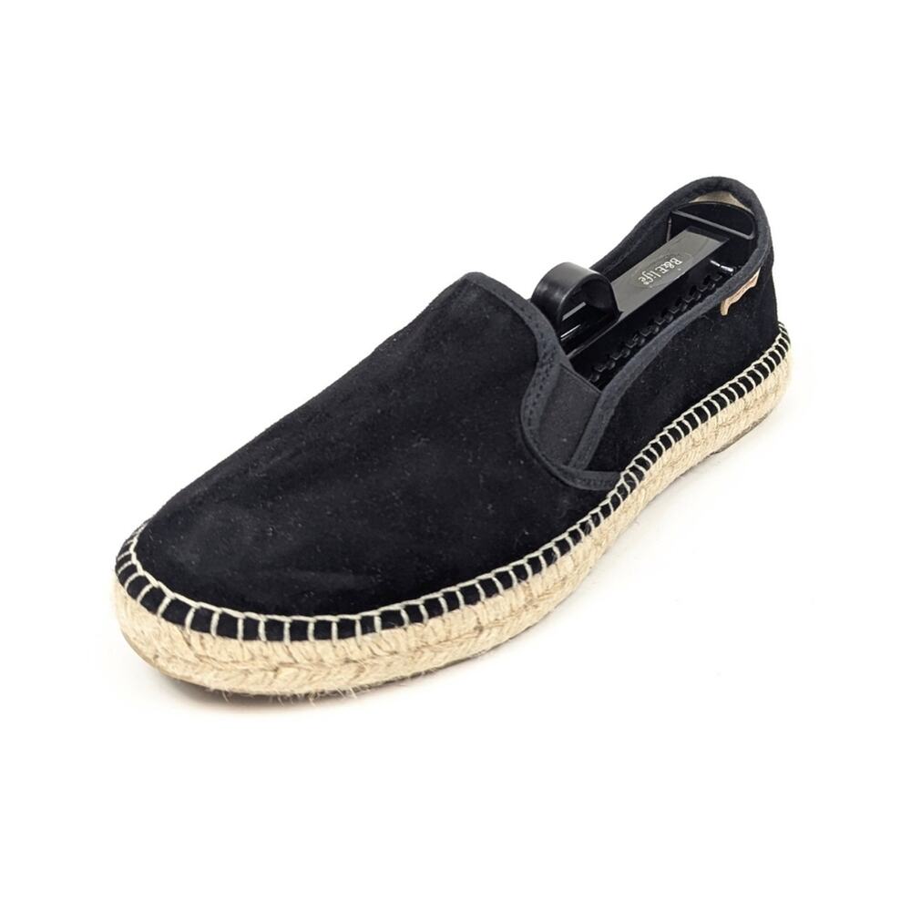 Toni Pons Aran Espadrilles 39 Black Tan Slip On Sneaker Casual Resort